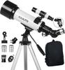 70mm Aperture, 500mm Focal Length Astronomical Refractor Telescope for Beginners, Families, Kids, and Adults, AZ Mount, High-Performance