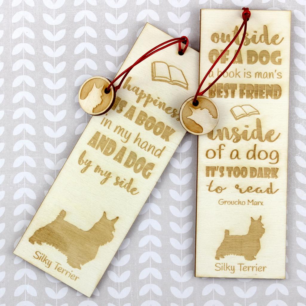 Silky Terrier – Dog bookmark, personalized bookmark – Design 02 | Art-Dog