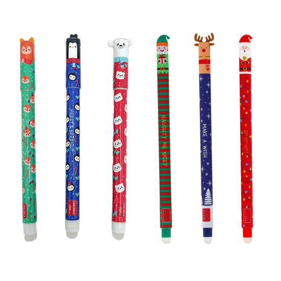 Набор стираемых ручек Рождественская тематика Ручка Санта Олень Эльф Дизайн Ручки для плавного письма Канцелярские принадлежности для студентов учителей
