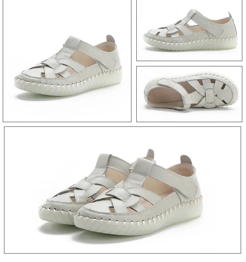 2024 Новые ортопедические сандалии женские противоударные закрытые носки летние туфли женские из натуральной кожи гладиаторские римские сандалии большой размер 43