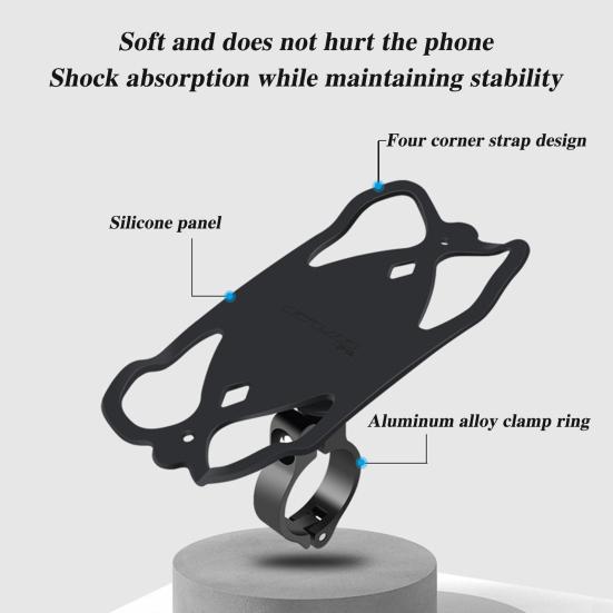 Велосипедный силиконовый держатель для телефона на руль, вращающийся на 360 градусов, противоскользящий, ударопрочный, для горного шоссейного велосипеда