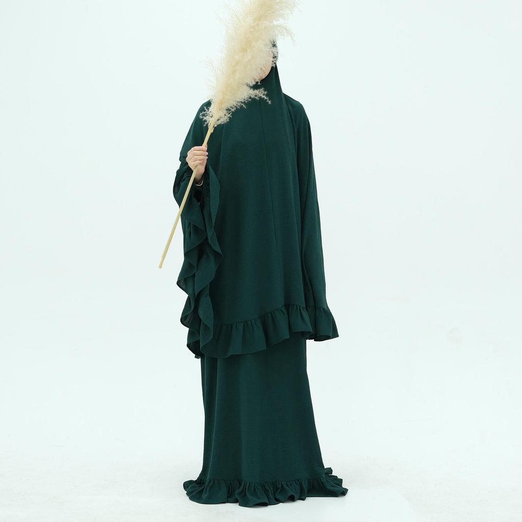 Платье Лория 2025 однотонное с большим платком на голову LR972