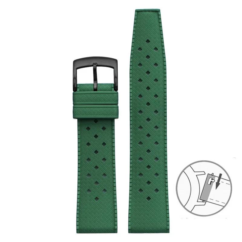 Watchband 20mm 22mm Diving Sport Watch Band for Seiko Omega Seamaster 300 Longines FKM Fluoro Rubber Strap Bracelet for Blancpain X Swatch
