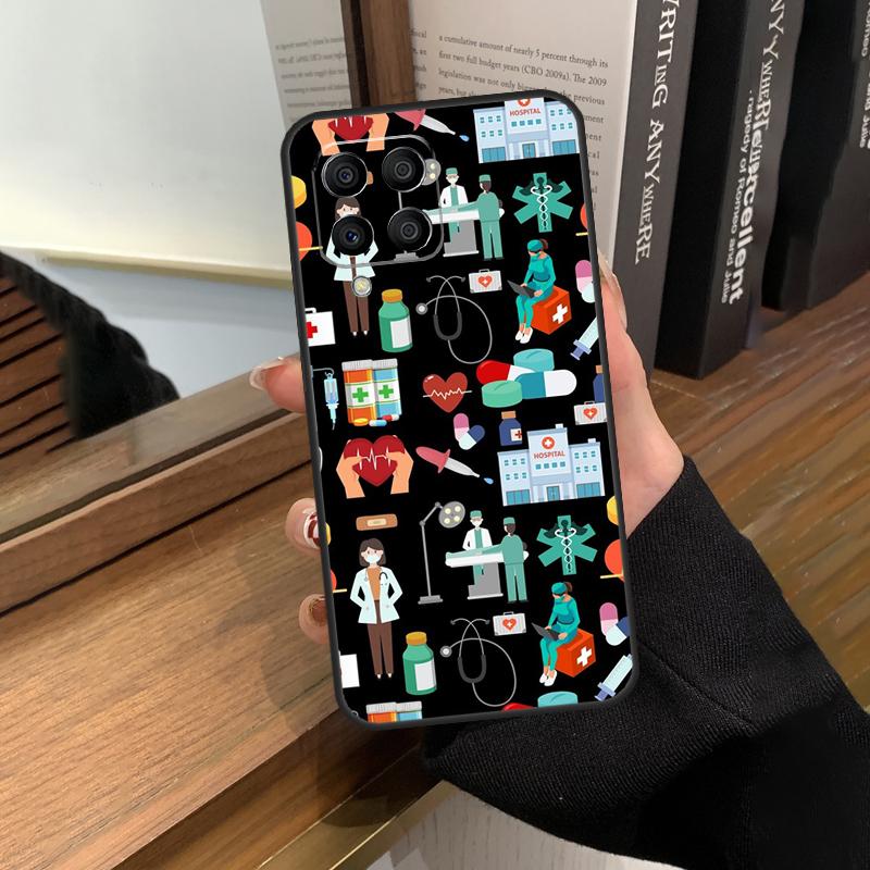 Nurse Medical Health Heart Case For Samsung Galaxy M12 M22 M32 M52 M13 M23 M33 M53 M20 M21 M31 M51 M14 M34 M54 M30s