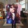 Фланелевое одеяло с принтом D.Va, Высококачественное, Удобное для всех сезонов, Декор для дома, Тепло и уют