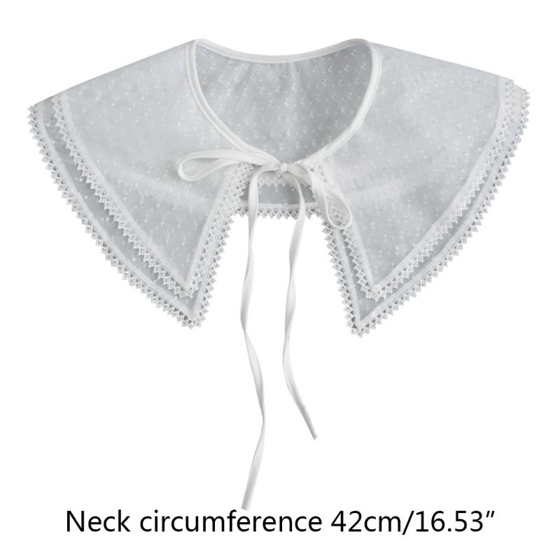 Элегантный женский декоративный воротник-стойка, искусственный воротник, вышивка сеткой, воротник для рубашки, воротник для свитера, воротник для платья, ожерелье