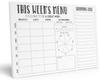 Inkdotpot Weekly Meal Planner Notepad 7"x10 , "Kitchen Menu" Magnetic Meal Planning Pad with Tear Off Grocery S-54 Sheets