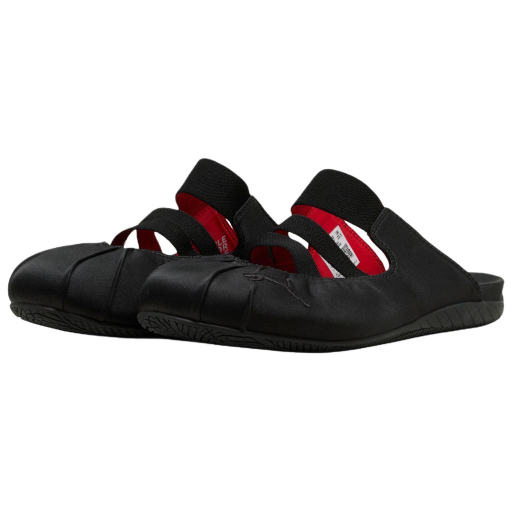Puma Speedcat Mule Сатиновые Удобные Универсальные Ретро Мода Шлепанцы с Плоским Носом Женские тапочки Черный Красный 409911-02