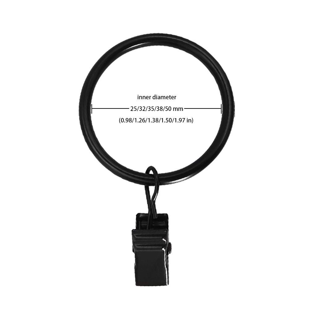 Metal Curtain Rings Heavy Duty Roman Circles Drapes Tie Buckles Hanging Hooks Bathroom