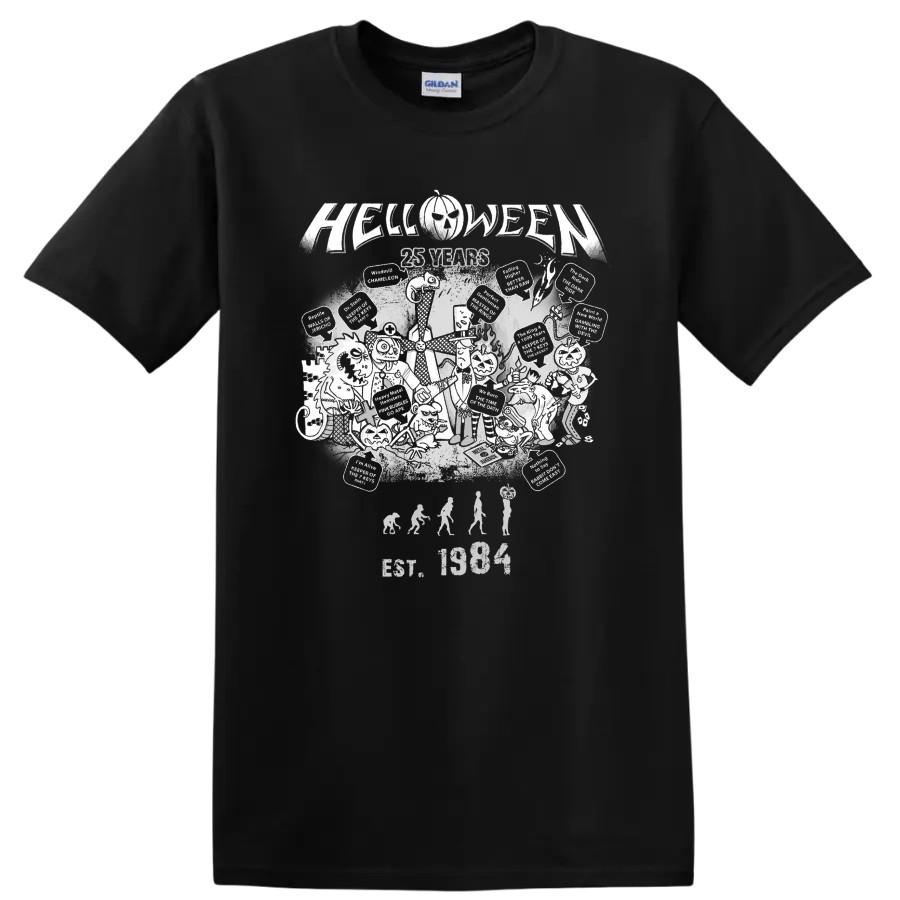 Helloween 25 лет Хэллоуин Металлическая Графическая Футболка Винтажная Футболка Группы