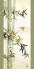 Hanging scroll for featuring the four Bamboo and by Takeyo 3 shaku tate approximately wide x 164cm Available at year-round use, seasons Sparrows,