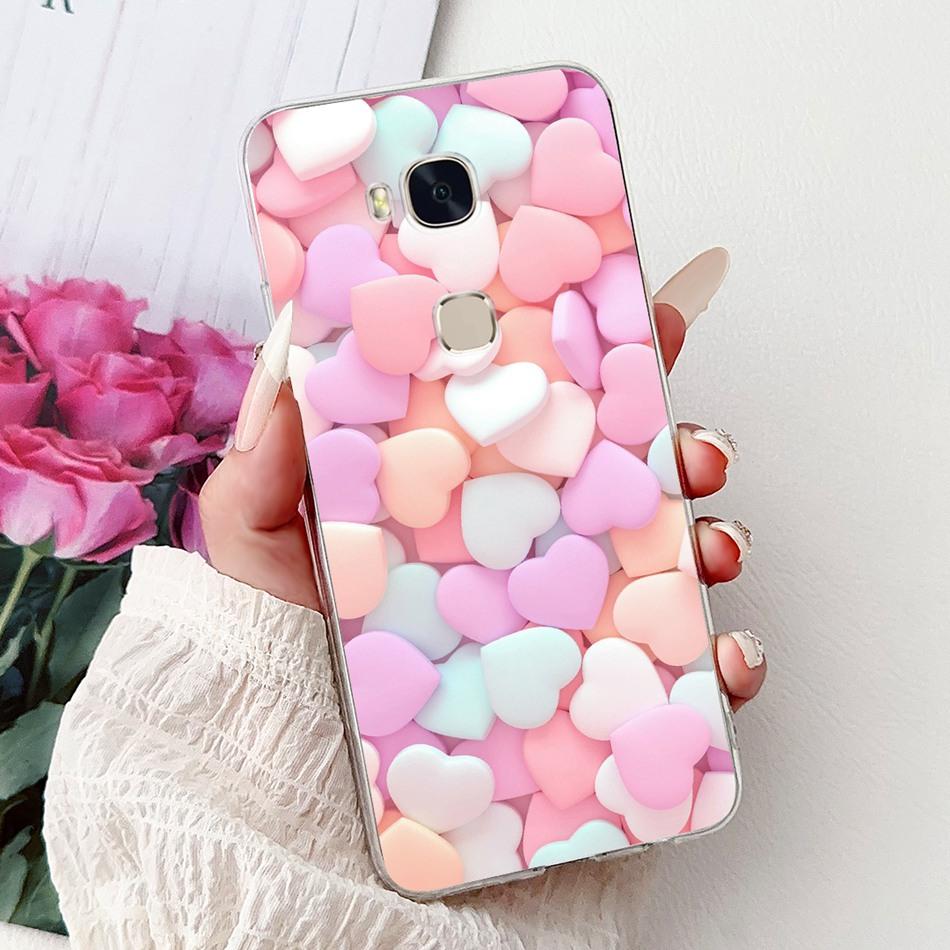For Huawei Honor 5X GR5 2015 2016 KII-L21 L22 Elegant Floral Butterfly Phone Case For Honor5X KIW-L22 Soft Silicone TPU Cases