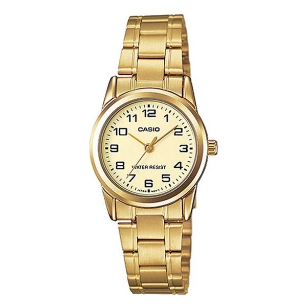 Casio Женские часы с металлическим ремешком LTP-V001G-9B