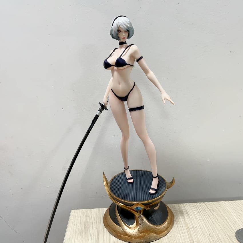 55СМ NieR: Автоматы YoRHa Нет. Тип 2B 2A 2 A B версия девушка жесткий ПВХ Фигурка Игрушка Статуэтка для игры Коллекция для взрослых Аниме Модель Кукла подарки