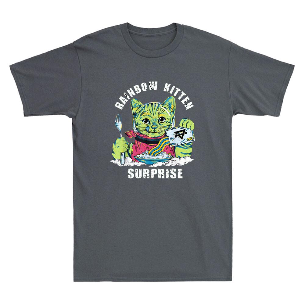 Cats Rainbow Kitten Surprise Funny Cat Eat Retro Animals Vintage Unisex's T-Shirt