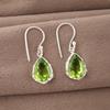 Peridot Earrings, Handmade Gemstone Earrings, 925 Solid Sterling Silver Earrings Dainty Jewelry, For Engagement Gift