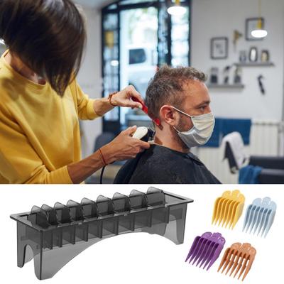 Ящик для хранения защитной насадки для машинки для стрижки волос с 10 отделениями, водонепроницаемый прозрачный прямоугольный пластиковый ящик для хранения направляющих расчесок