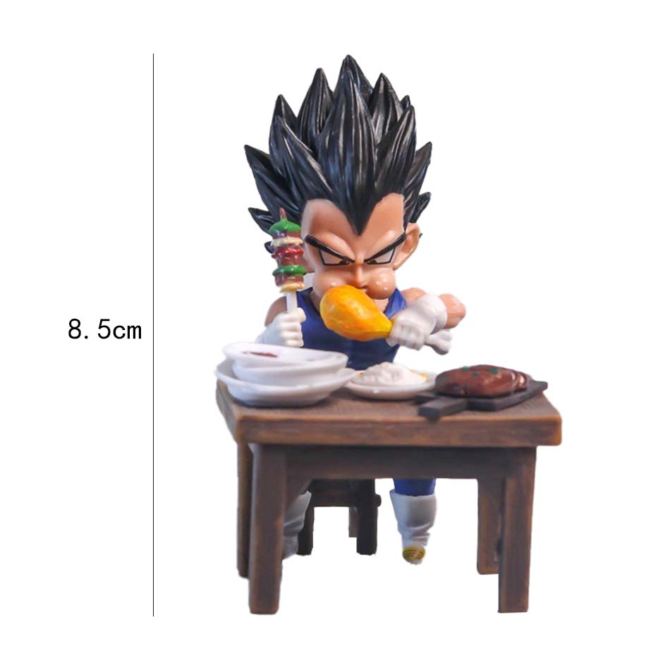 Фигурка Dragon Ball Z Веджета Сон Гоку ест 8 см ПВХ Фигурки Действия Коллекционная Модель Игрушки Для Детей Рождественские Подарки