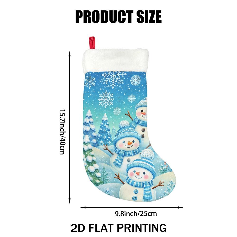 Christmas decoration fireplace hanging stocking 1pc 1pcs Snowman Trio Christmas Stocking Decoration - Rustic H