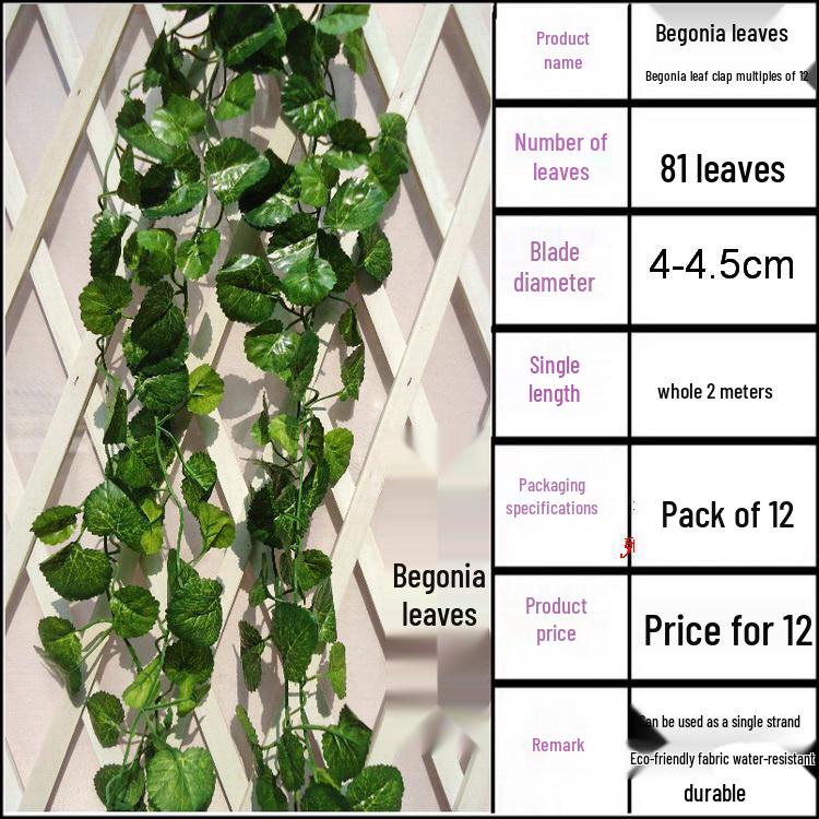 Большая декоративная виноградная лоза с листьями - Искусственная гирлянда с фруктами для стены, потолка или трубы с зелеными листьями деревьев