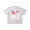 260 GSM Double Yarn 32 Count 100% Cotton DanDaDan V4 Occult Battle Print Unisex Heavy Cotton T Shirt