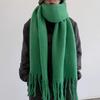 Однотонный женский толстый шарф Зимний кашемировый шаль Теплый модный пашмина Шарфы Длинная кисточка Хиджаб Платок Bufanda Mujer Для мужчин