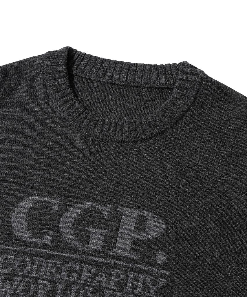CGP (женщины) Квадратный Логотип Вязаный_Угольный