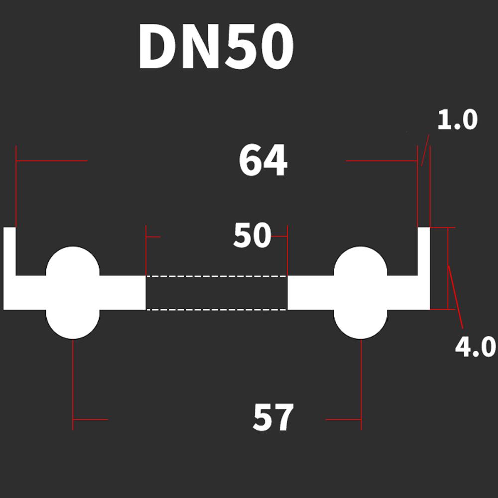DN10-DN200 Стандарт DIN 3/4" 1.5" 2" -8" Тройной зажим EPDM Санитарная уплотнительная прокладка Лента для домашнего пивоварения