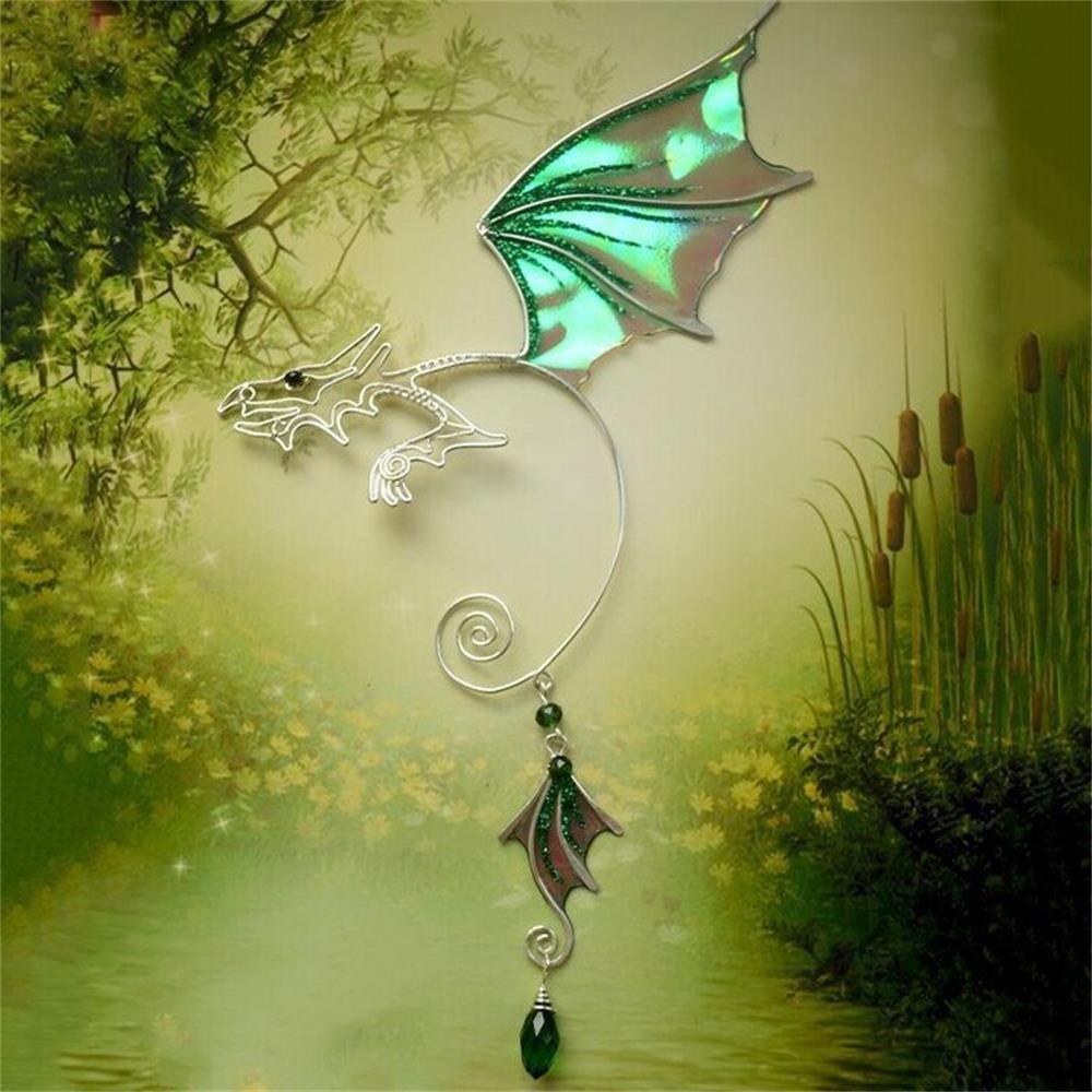 Крылья феи, стильные ювелирные изделия, рукава для ушей бабочки, серьги с ушками дракона, серьги на козелке, крылья эльфа, манжеты для ушей