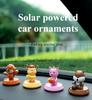 Милые солнечные украшения для автомобиля, украшения для приборной панели, центральной консоли, мультяшные аниме, парковочный номер, рычаг переключения передач, солнечная игрушка