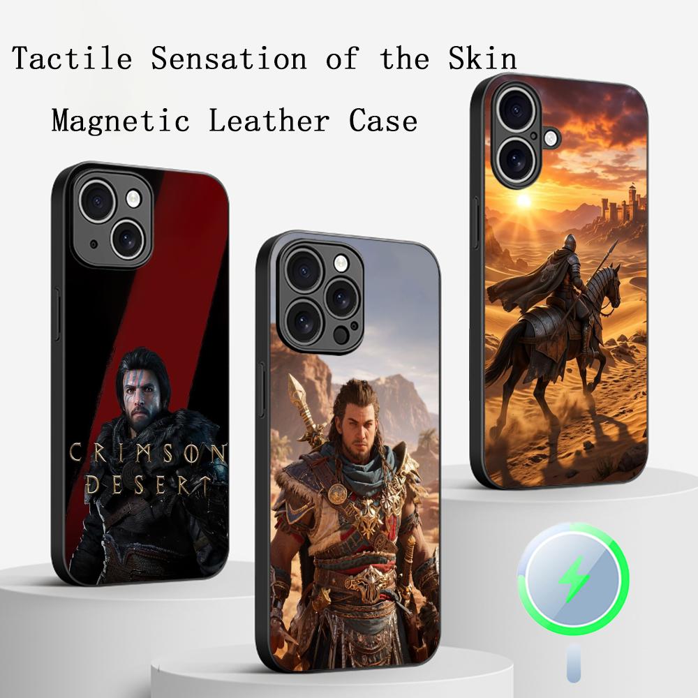 Crimson Desert hot game poster Phone Case For iPhone 16 15 14 13 12 11 Plus Pro Max High-end Luxury Magsafe Sheepskin