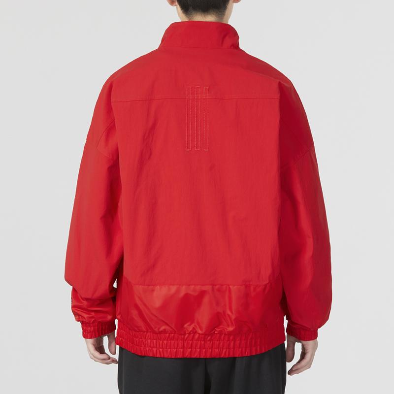 adidas CM Comfort Тканая куртка Повседневная однотонная мужская верхняя одежда с воротником-стойкой Красная HZ3039