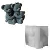 Couple E Bear Silicone Mold Cute Candle Molds Flexible Silicone Mold Beautiful Ornament Moulds for Making Candle