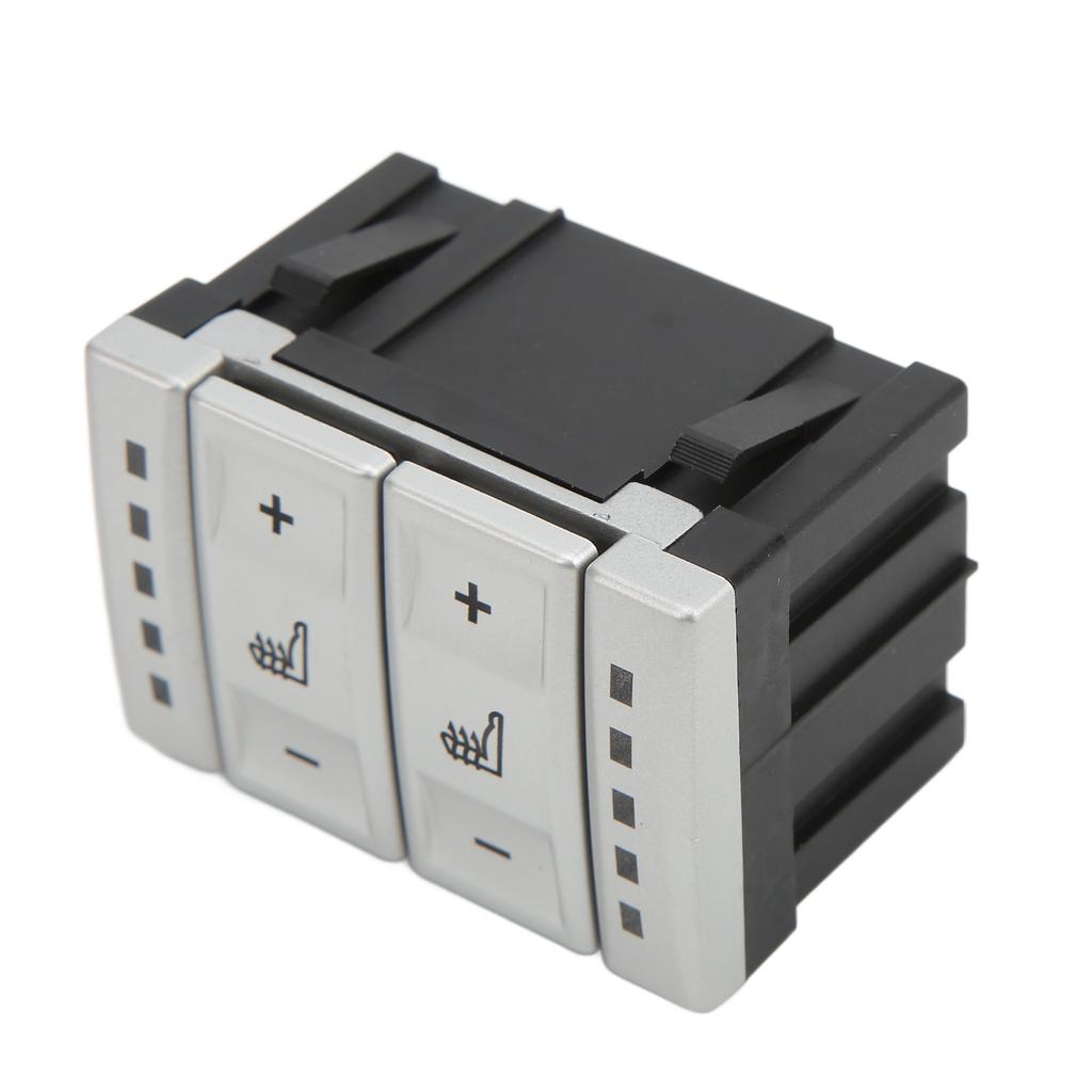 Car Seat Heating Button Switch Silver BS7T19K314AB ABS Replacement for Ford Galaxy
