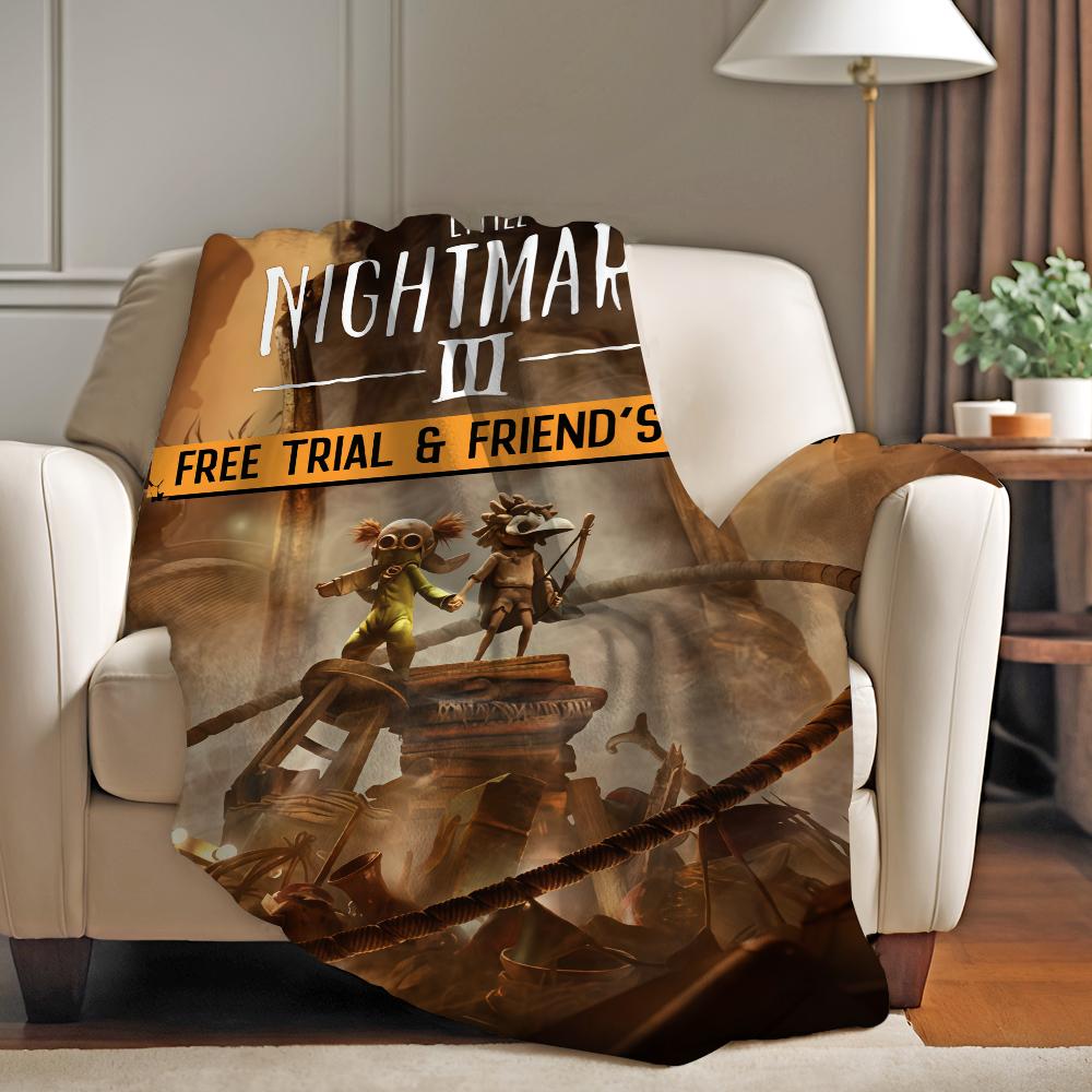 Игры-приключения L Little Nightmares 3 Плед для дивана, офиса, кровати, путешествий, сна, чтения, отдыха, кемпинга Мягкий и теплый