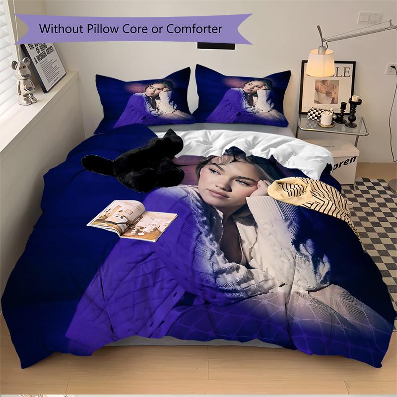 3Pcs Purple Light Reflections Bedding Sets For All Sizes New 3D Printed Bed Cover Comforter Duvet Cover Pillowcase Bedroom Decoration