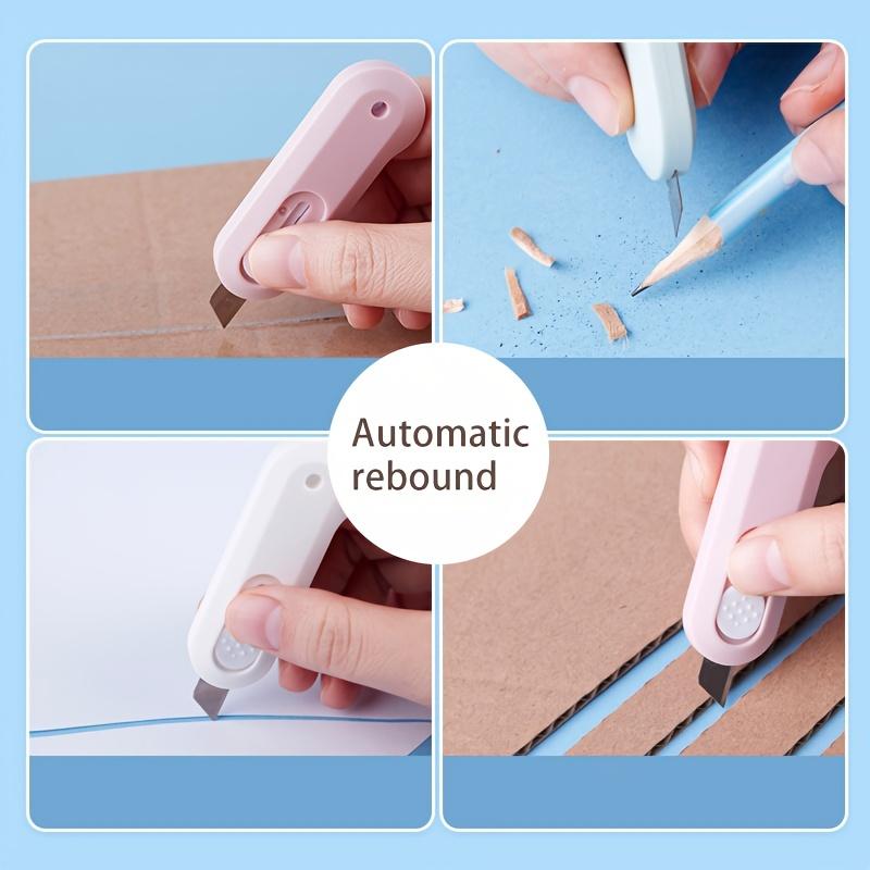 Портативный мини-нож для резки бумаги, нож для резки небольшого размера, канцелярский нож для дома, офиса, коробка для быстрой смены