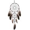 Black Dreamcatcher Hanging Decoration Feather Wind Chime Handmade Handwoven Creative Wall Hanging Triple Rings Pendant