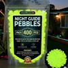 400Pcs Resin Glow in The Dark Garden Stones Waterproof Night Guide Pebbles  Garden