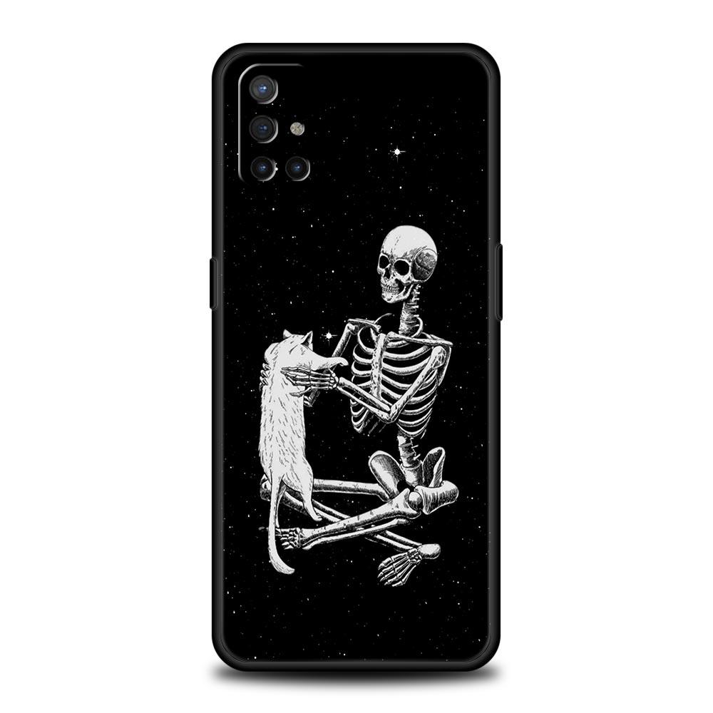 Чехол для телефона для OnePlus 12 11 10 9 Pro 9T 12R 10R 9R 9RT 10T 8T 8 7 6T 7T Nord 2T CE 2 5G N200 N10 N100 Мягкий чехол Смешной скелет