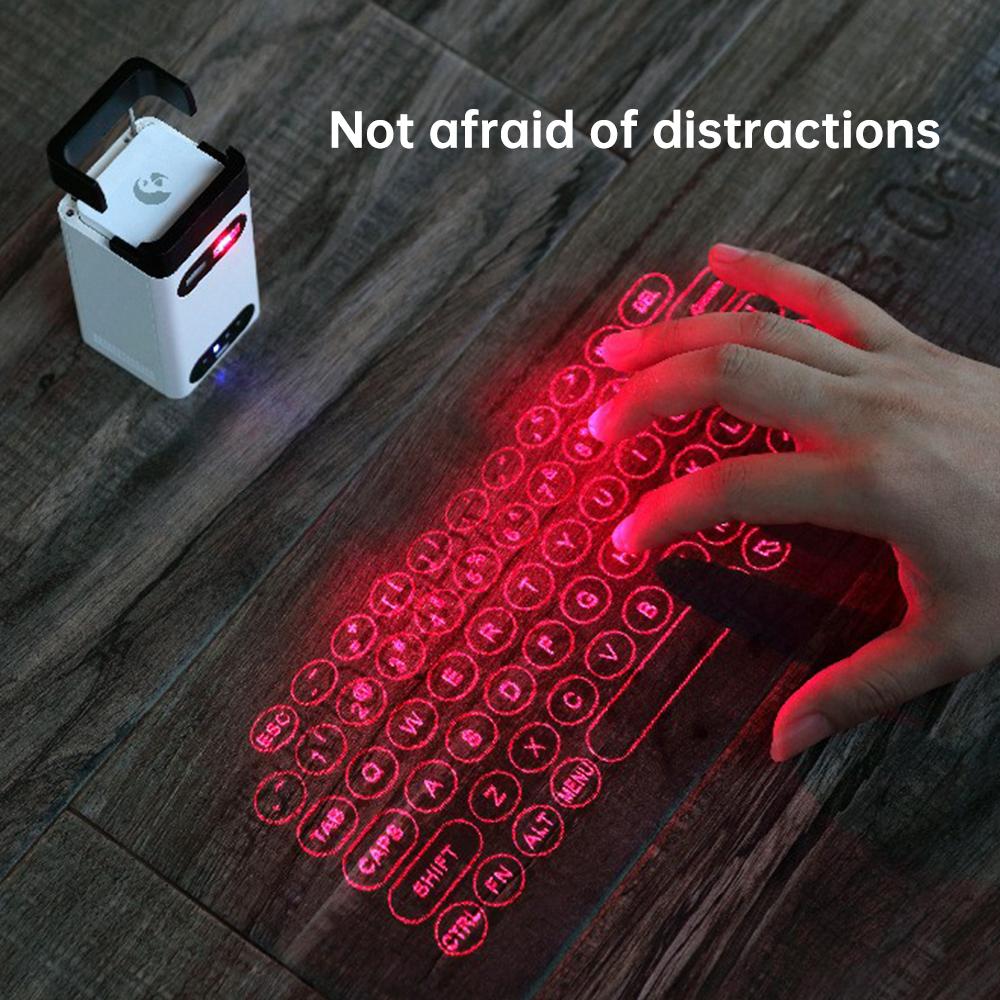 Лазерная клавиатура Мини Виртуальная клавиатура Беспроводная BT Connect Подходит для Телефона Планшета Ноутбука Планшета