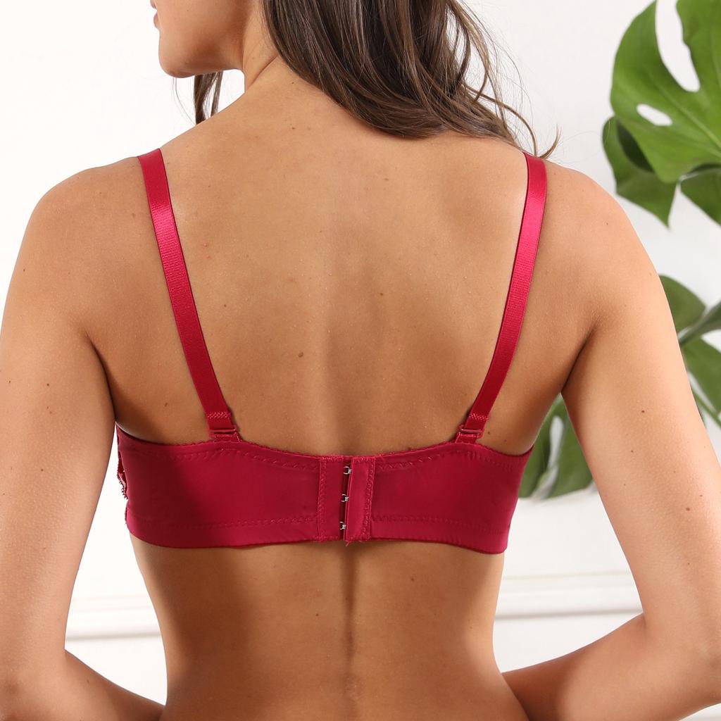 Женский бюстгальтер Тонкая форма C Чашка Бюстгальтеры без подкладок с цветочным кружевом, нижнее белье с проволокой