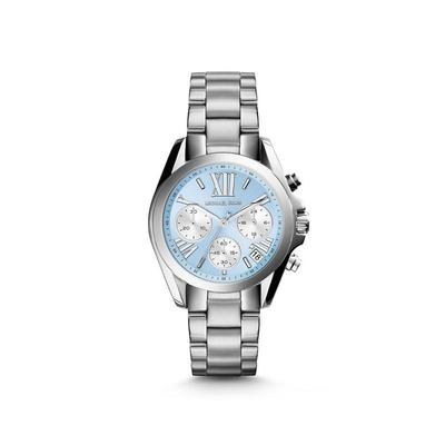 Серебристые часы Bradshaw с синим циферблатом MK6098