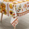 1 piece, Autumn Harvest Thanksgiving Polyester Fiber Round & Rectangular Tablecloth, Maple Leaves, Pumpkinsxzj