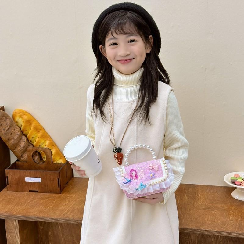 Очаровательная сумочка «Жемчужная принцесса» для девочек с милым кружевом и дизайном в виде банта