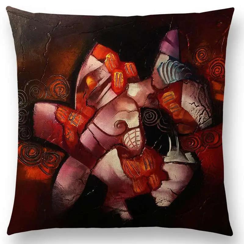 Новый d Печать Великолепная Абстрактная Живопись Таинственный Вихрь Геометрия Скульптура Наволочка для Подушки Автомобиль Диван Декоративная Наволочка