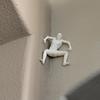 Creative Figurine Wall Decor 3D Modern Adhesive Climbing Man Statue Sculpture Home Office Wall Art Ornament Climbing Enthusiasts