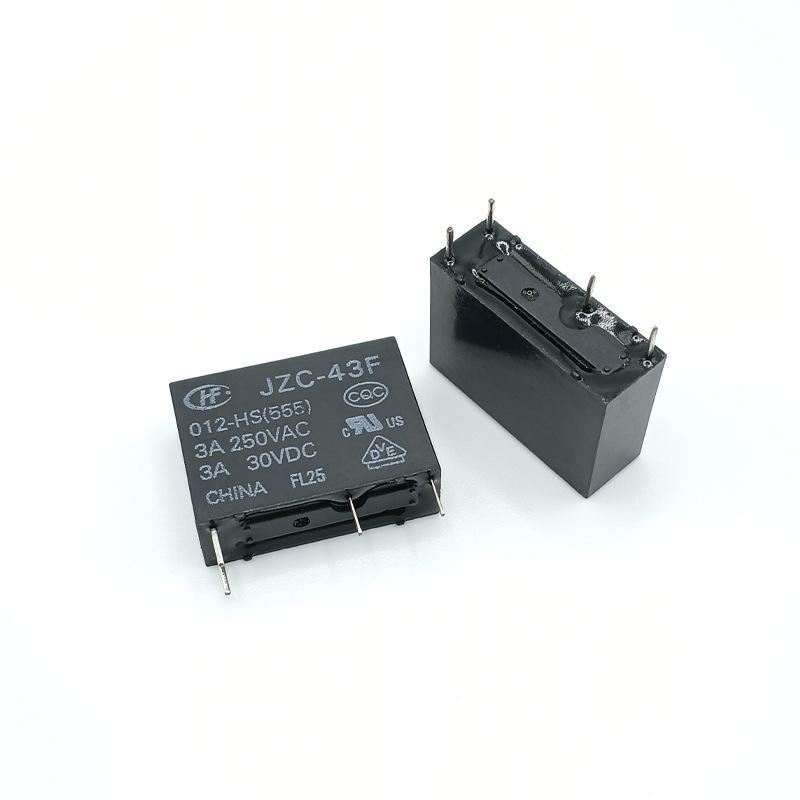 JZC-43F-012-HS Hongfa Power Relay, 5A 250V, 4 Pins