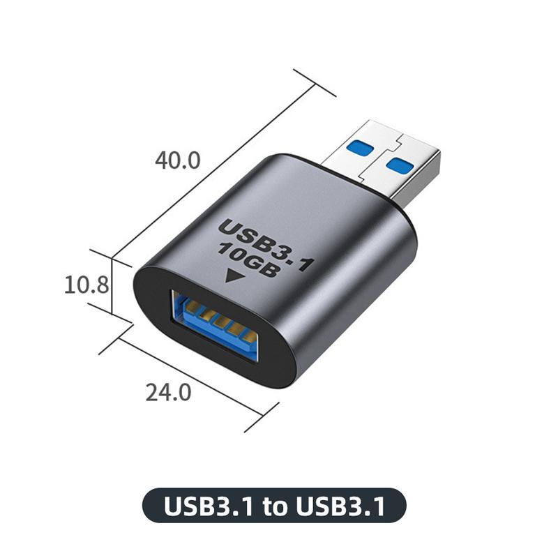 FONKEN Металлический адаптер USB C 3.1 OTG 10 Гбит/с для быстрой передачи данных Type-C 3A зарядный преобразователь для телефона Samsung Xiaomi Mac-book Pro Tablet