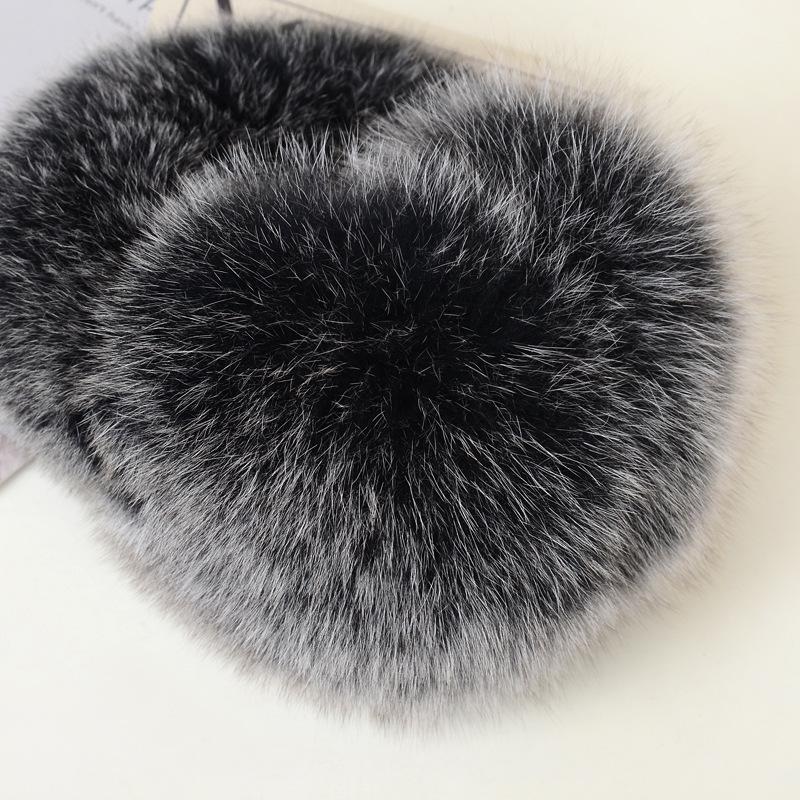 Women's Cute Fox Fur Earmuffs - Warm Winter Ear Warmers